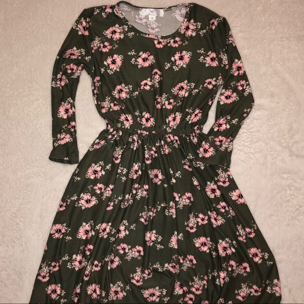 Girls Peyton Bre long sleeve dress 👗💚❤️